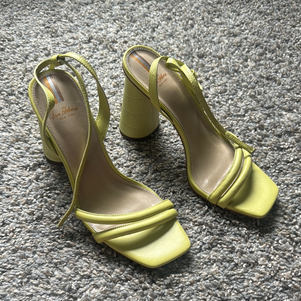 Sam Edelman Lime Green Strappy Heels